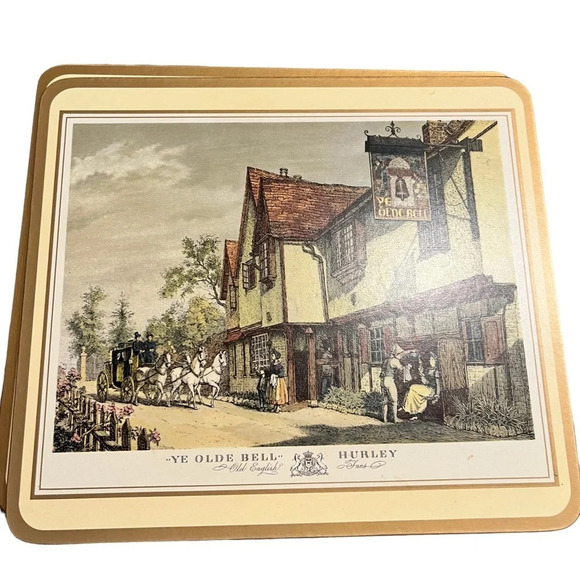 Vintage Pimpernel Place Mats in Box Unused 6 English Pubs - Picture 10 of 13